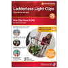 Simple Living Plastic White Gutters/Shingle/Tile Mount Outdoor Ladderless Light Set Hanging Kit