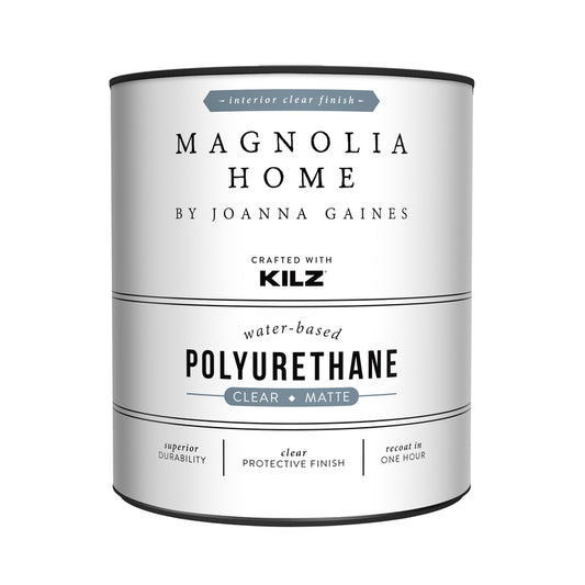 Magnolia Home by Joanna Gaines Kilz Transparent Matte Clear Water-Based Polyurethane 1 qt (Pack of 6)