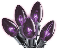 Halloween Lights Set, C9, Dark Purple, 25-Ct.