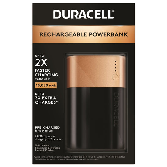 Duracell 3X Rechargeable Power Bank 10050 mAh 1 pk