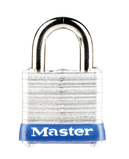 Master Lock 1 in. H x 11/16 in. W x 1-1/8 in. L Laminated Steel 4-Pin Cylinder Padlock 1 pk Keyed Alike (Pack of 6)