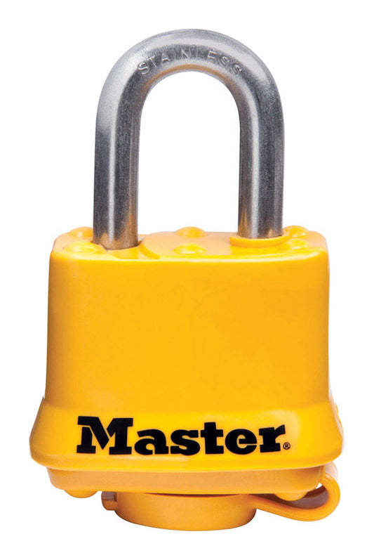 Master Lock  1.5 in. W Steel  4-Pin Tumbler  Padlock  1 pk Keyed Alike