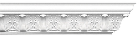 Focal Point Athenian Leaves 4-1/8 in. x 8 ft. L Prefinished White Polyurethane Molding (Pack of 8)