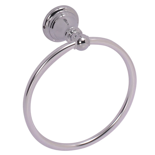 Ultra Faucets Traditional Collection Chrome Towel Ring Metal