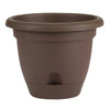 Bloem Lucca 8.8 in. H X 10 in. D Plastic Planter Chocolate (Pack of 6)