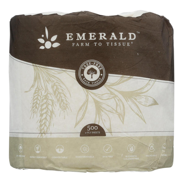 Emerald Brand - Papel higiénico, 500 hojas, paquete de 96, 1 ​​unidad (paquete de 96)