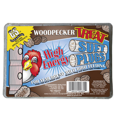 Woodpecker Treat Suet Plug, 12-oz.