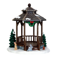 Lemax  Winter Gazebo  Village Accessory  Multicolored  Porcelain  6.34 in. 1 pk