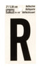 Hy-Ko 2 in. Reflective Black Vinyl Letter R Self-Adhesive 1 pc. (Pack of 10)