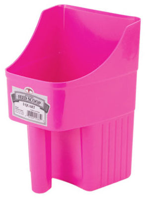 Feed Scoop, Enclosed, Hot Pink Plastic, 3-Qts.