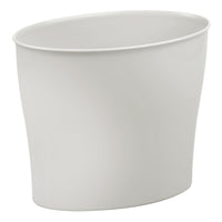 InterDesign Nuvo Gray Plastic Oval Wastebasket