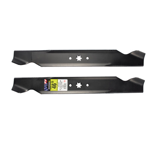 MaxPower 46 in. Standard Mower Blade Set For Riding Mowers 2 pk