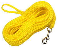 Dog Check Cord, Yellow Nylon, 1/4-In. x 50-Ft.